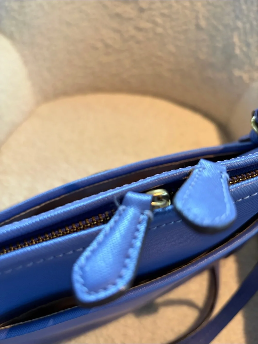 Coach Peyton Rare Periwinkle Leather Tote with Detachable Crossbody Strap